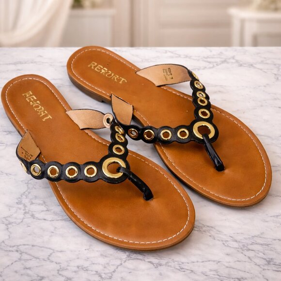 Report Shoes - Report Black & Brown Women’s Sandals – Size 9